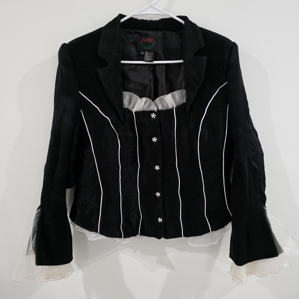 Ashro Womens Victorian‎ Jacket Size Medium Gothic Vamp Whimsigoth